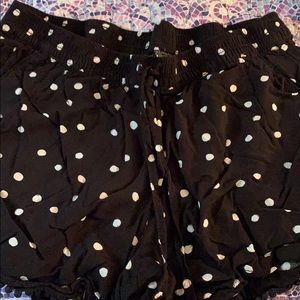 polka dot high waisted shorts